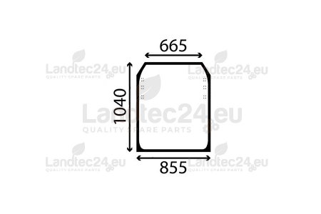 Extendable windscreen curved and tinted 82780225 for JCB telescopic handler